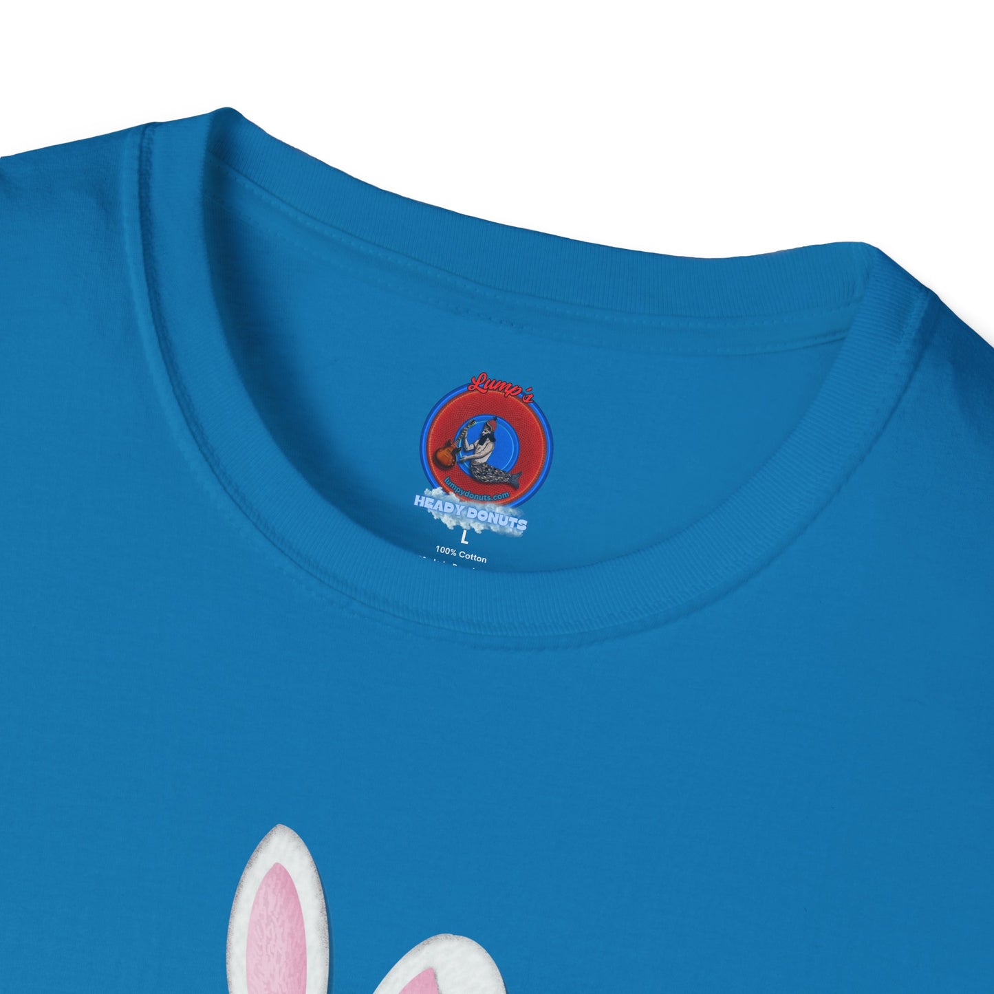 Classic Donut Tee - Unisex Soft-Style - "Easter Donuts" - magenta/pink rustic donut - holiday edition