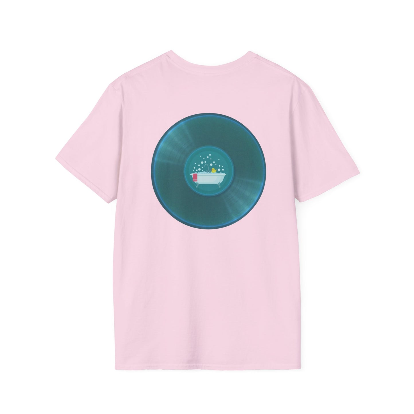 Classic Donut Tee - Unisex Soft-Style - "Bathtub Fun" - dark aquamarine donut
