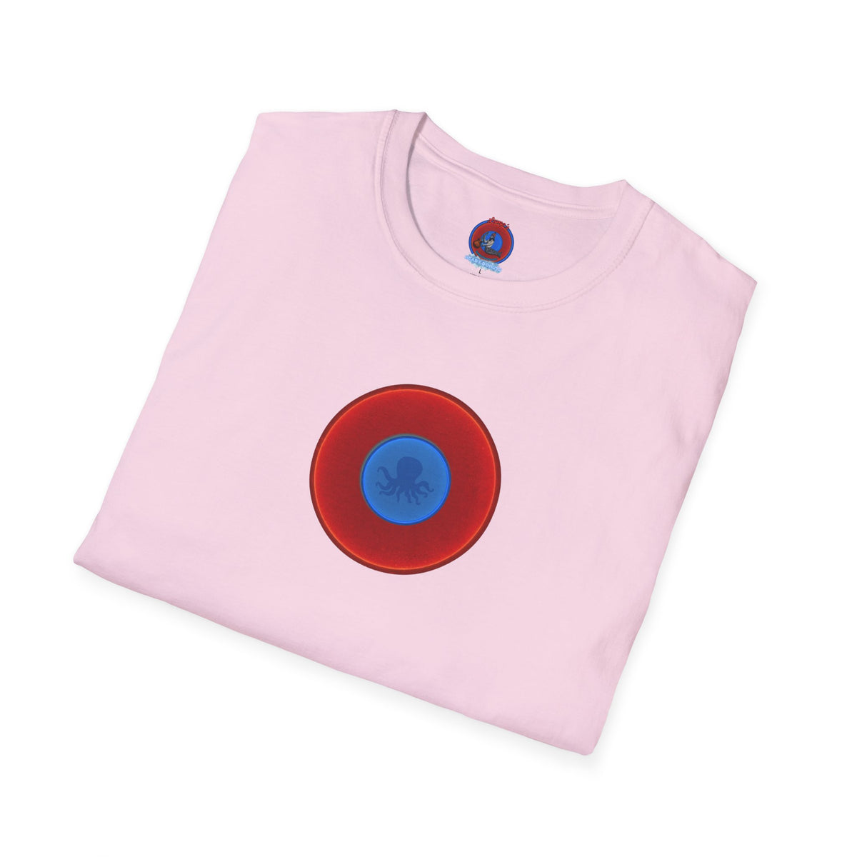 Classic Donut Tee - Unisex Soft-Style - "Octopussy Donut" - series 1.0 -  vivid red donut