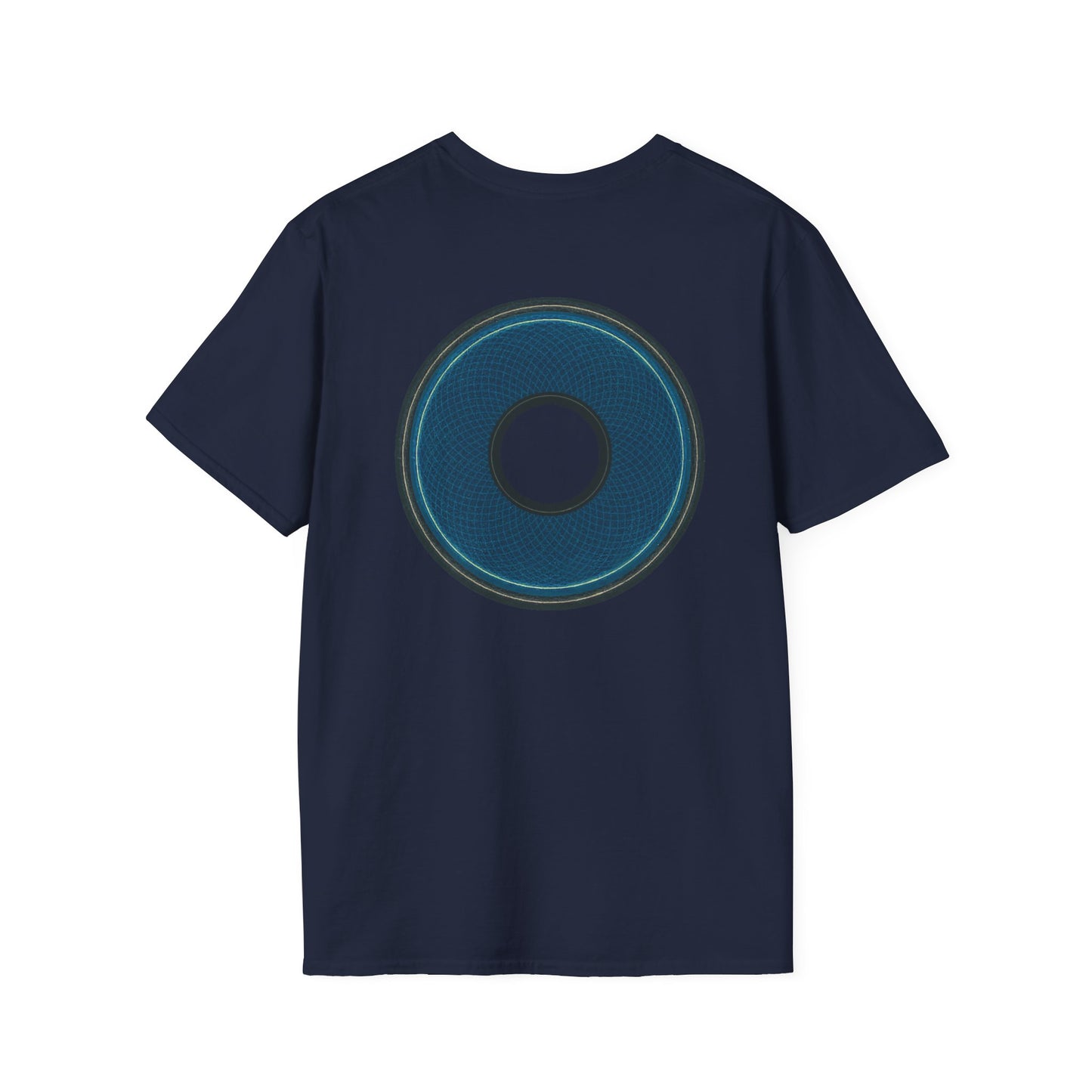 Classic Donut Tee - Unisex Soft-Style - "Symmetry Donut" - series 1.0 - blue/black donut