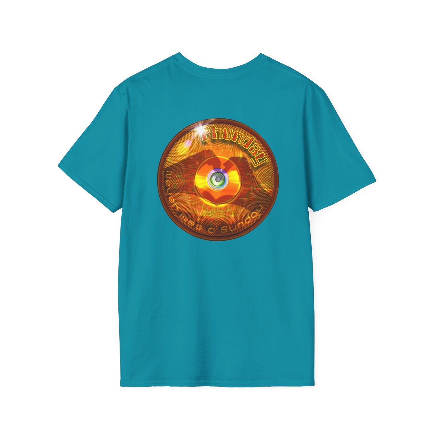 Classic Donut Tee - Unisex Soft-Style - "Sunday Phunday" - series 1.0 - variant 2 - gold donut