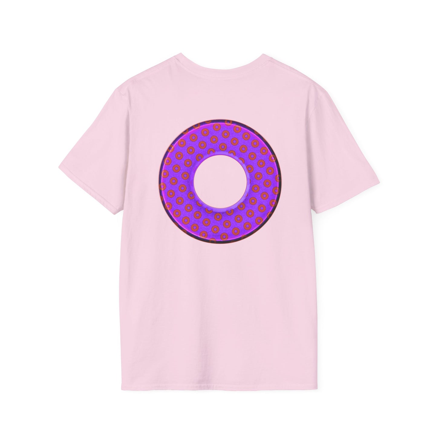 Plain Donuts/Unisex Soft-Style - "Plain Electric Paradoxical Donuts" - bright purple/red donuts