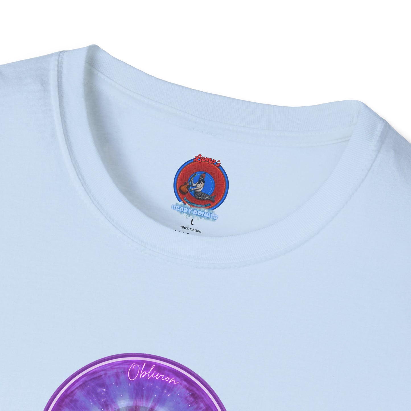 Classic Donut Tee - Unisex Soft-Style - "The Oblivious Donut" - purple idonut
