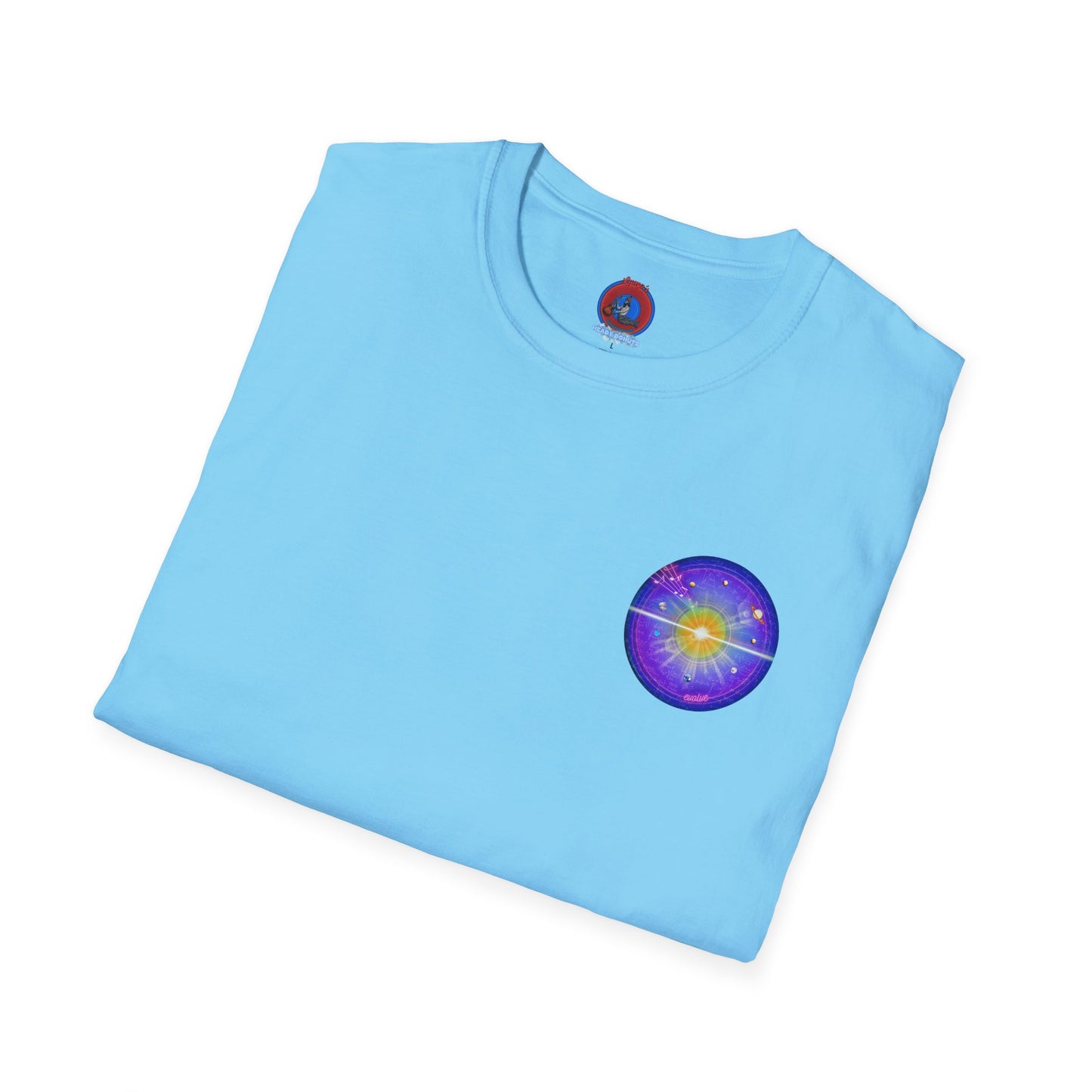 Classic Donut Tee - Unisex Soft-Style - "The Quite Profound Donut" - series 1.0  - blue/purple/magenta donut