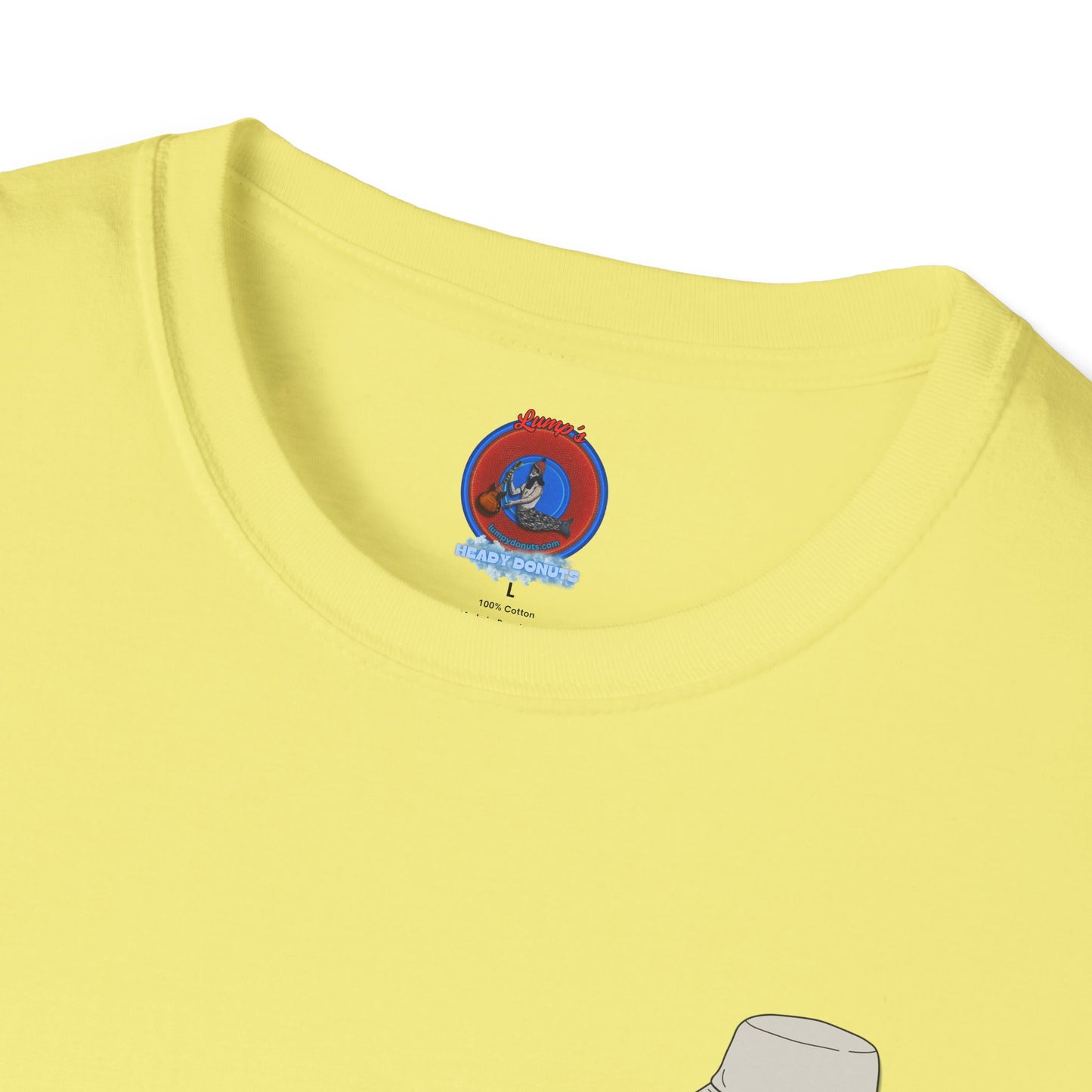 Classic Donut Tee - Unisex Soft-Style - "Gonzo Donut - Fear and Loathing in Gamehendge" - vivid red donut