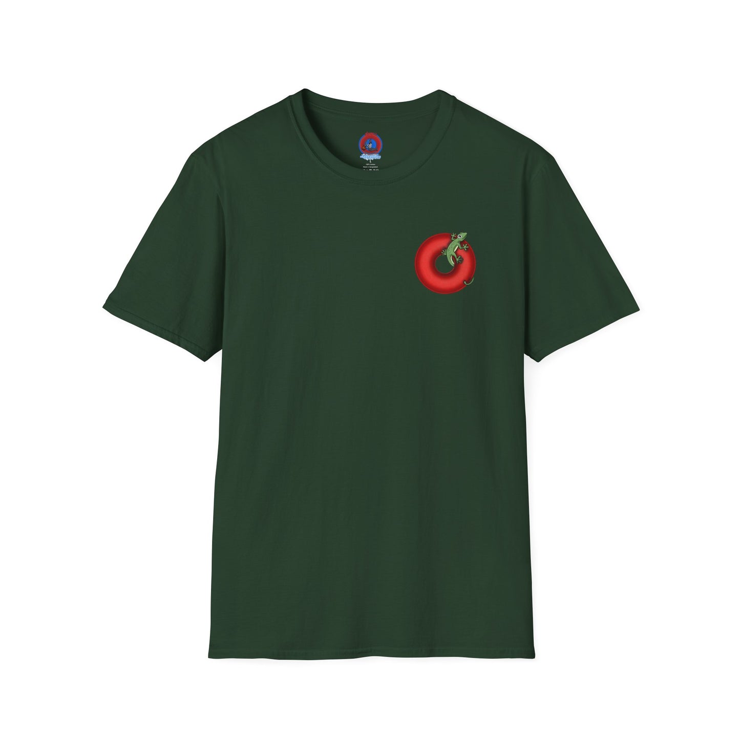 Classic Donut Tee - Unisex Soft-Style - "Practically Extinct Tee Shirt" - plump vivid red donut - variant 1