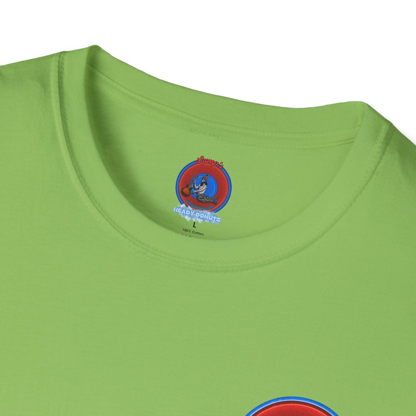 Classic Donut Tee - Unisex Soft-Style - "Rage Side Donut" - vivid red donut - variant 1