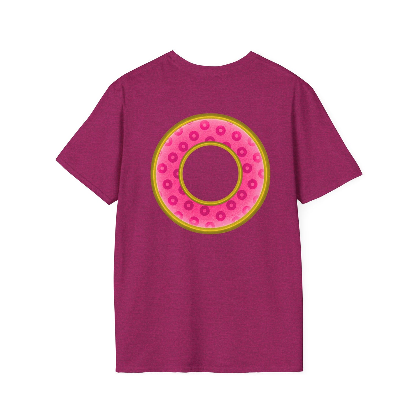 Plain Donuts/Unisex Soft-Style - "Plain Wide Mouthed Paradoxical Donuts" - pink/gold donuts