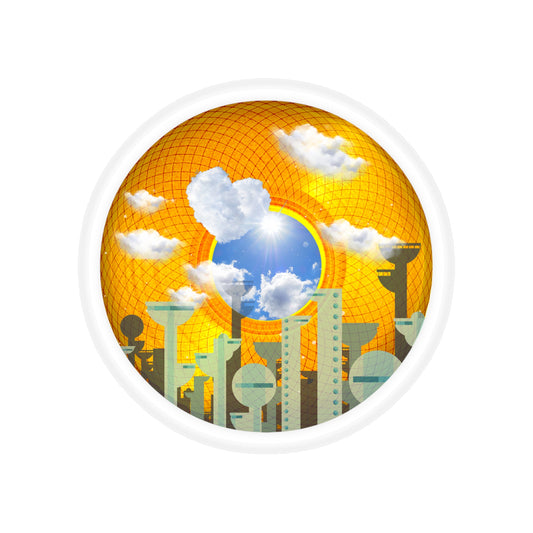 Donut Bumper/Outdoor Sticker - "The Golden Age of Donuts" - series 1.0 - gold donut - [Die-Cut] 6"x 6"