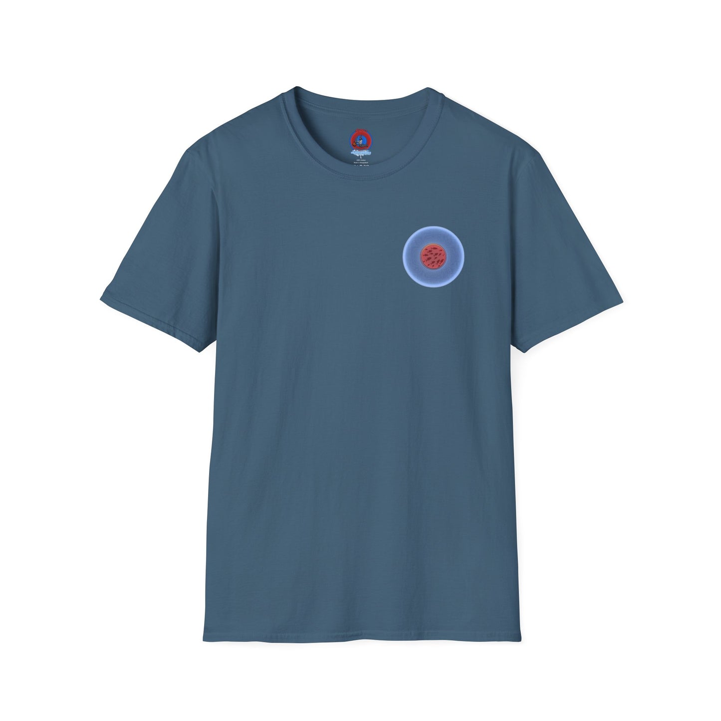 Classic Donut Tee - Unisex Soft-Style - "Swimming By" - variant 2 - blue phatty donut - series 1.0