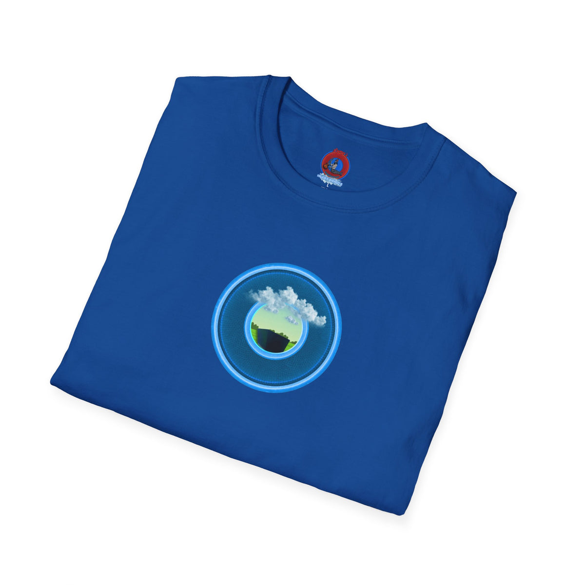 Classic Donut Tee - Unisex Soft-Style - "Got Rhombus?" - series 1.0  - variant 1 - blue/blue donut