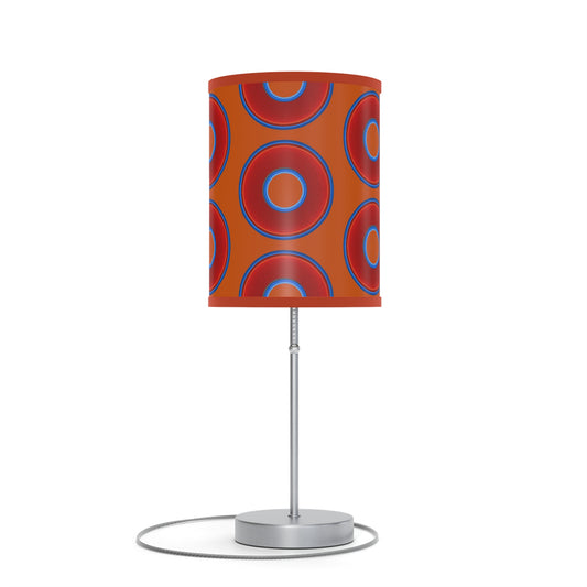 Lumpy Accent Lamps - red vivid donuts w/dark orange background