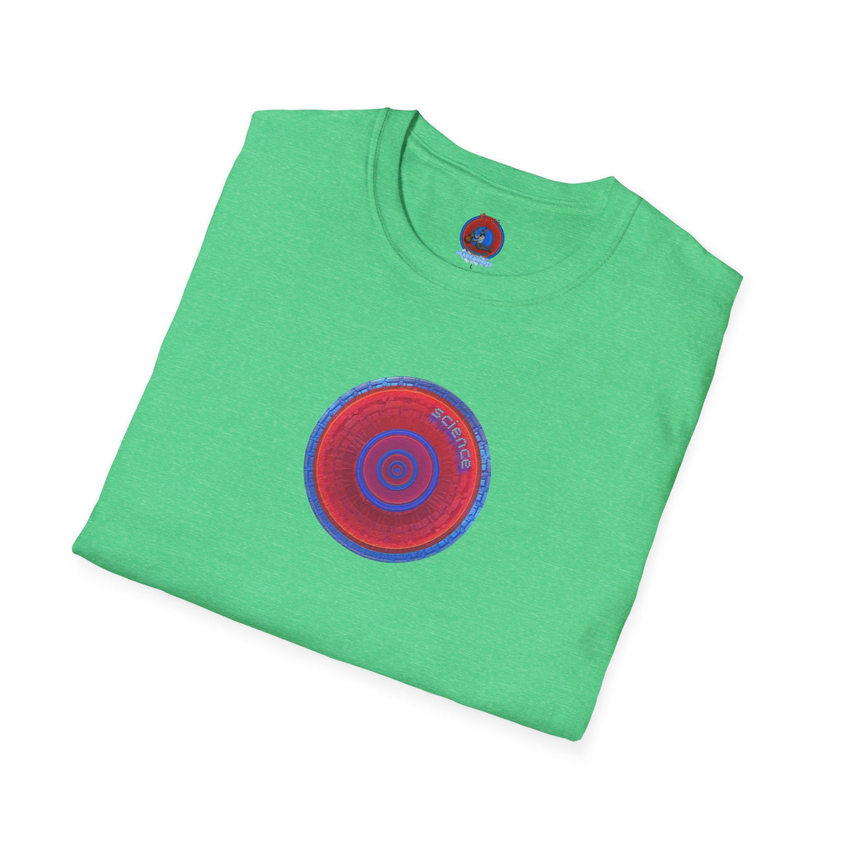 Classic Donut Tee - Unisex Soft-Style - "Tube Donuts" - series 1.0 - red donut/lighter blue bordering