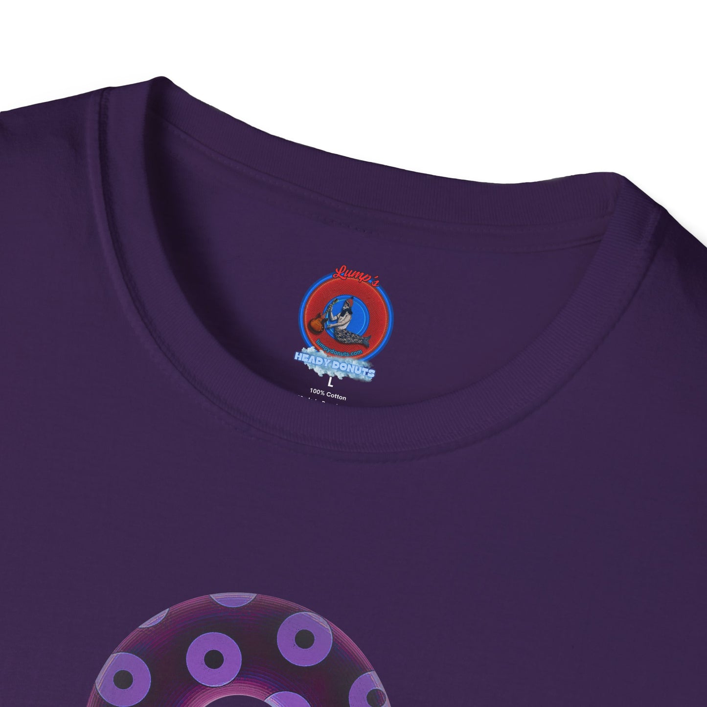 Plain Donuts/Unisex Soft-Style - "Plain Blimpy Paradoxical Donuts" - dark red violet/light purple donuts