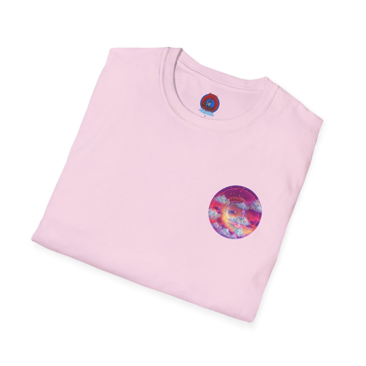 Classic Donut Tee - Unisex Soft-Style - "Pillow Donuts of Cotton" - vivid magenta pic donut