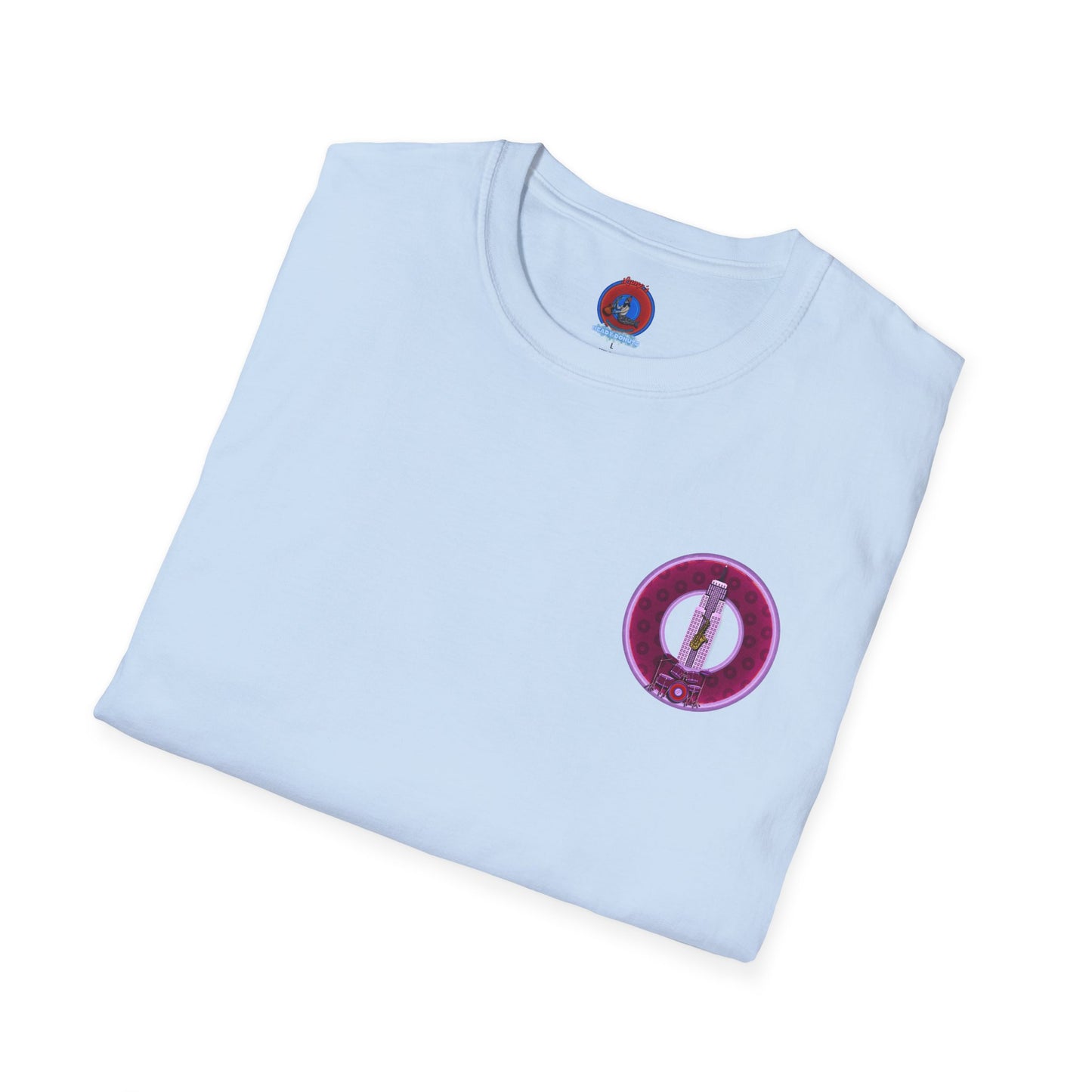 Classic Donut Tee - Unisex Soft-Style - "Simple Prep Donuts" - widemouthed purple/light purple donut