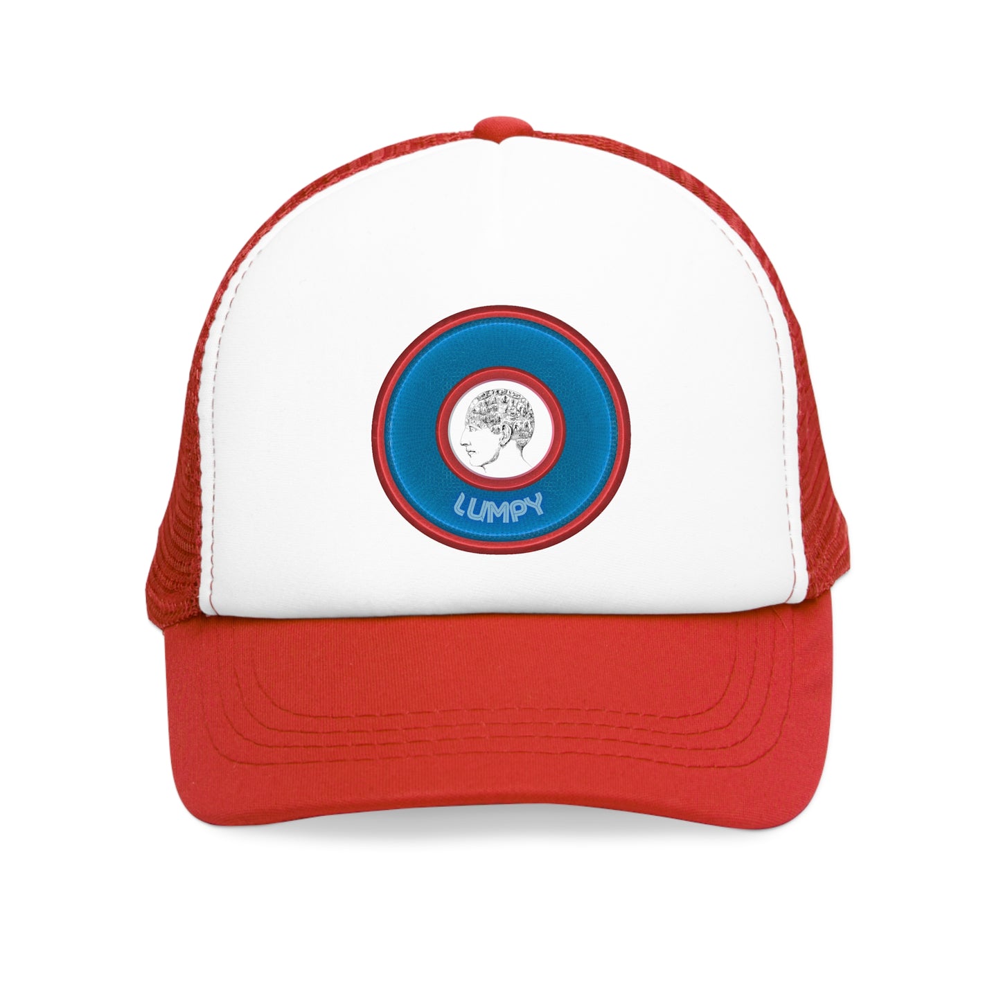 Lumpy Trucker Hat - "The Lump's Preferred Donut" - variant 1 - blue donut