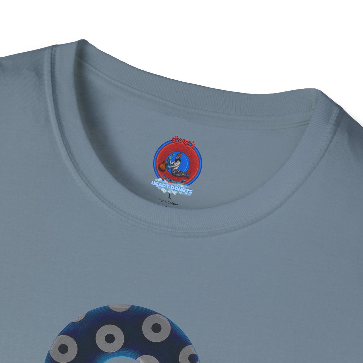 Plain Donuts/Unisex Soft-Style - "Plain Blimpy Paradoxical Donuts" - dark blue/off-white donuts