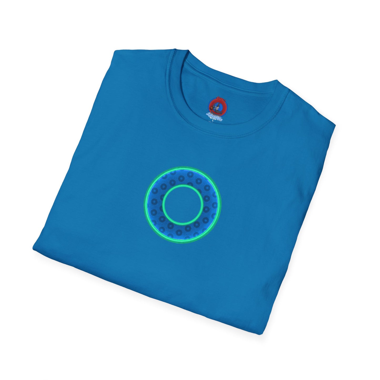 Plain Donuts/Unisex Soft-Style - "Plain Wide Mouthed Paradoxical Donuts" - royal blue/mint green donuts