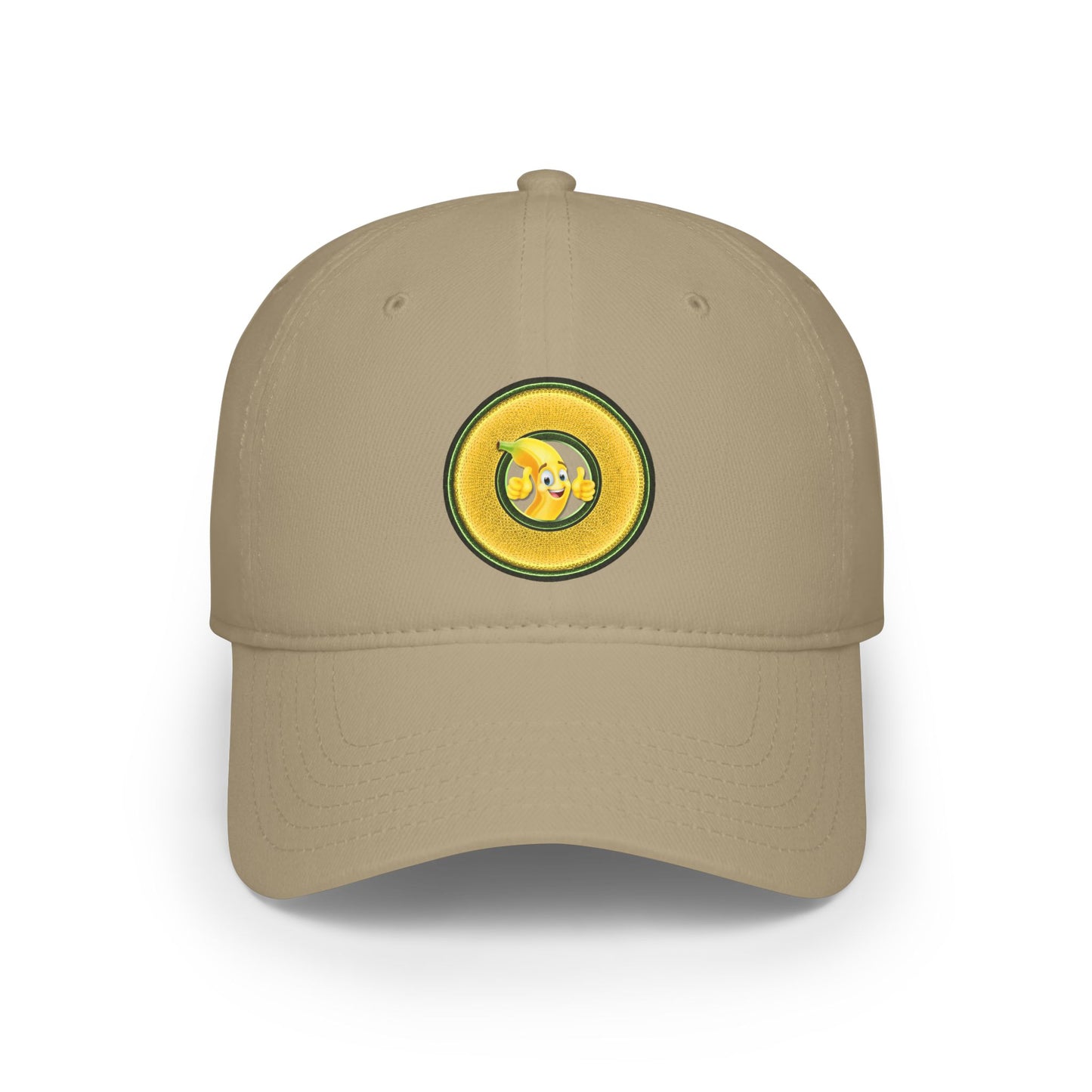 Lumpy Donut Baseball Cap - "This Donut Hat is Bananas" - variant 2 - rustic golden donut w/