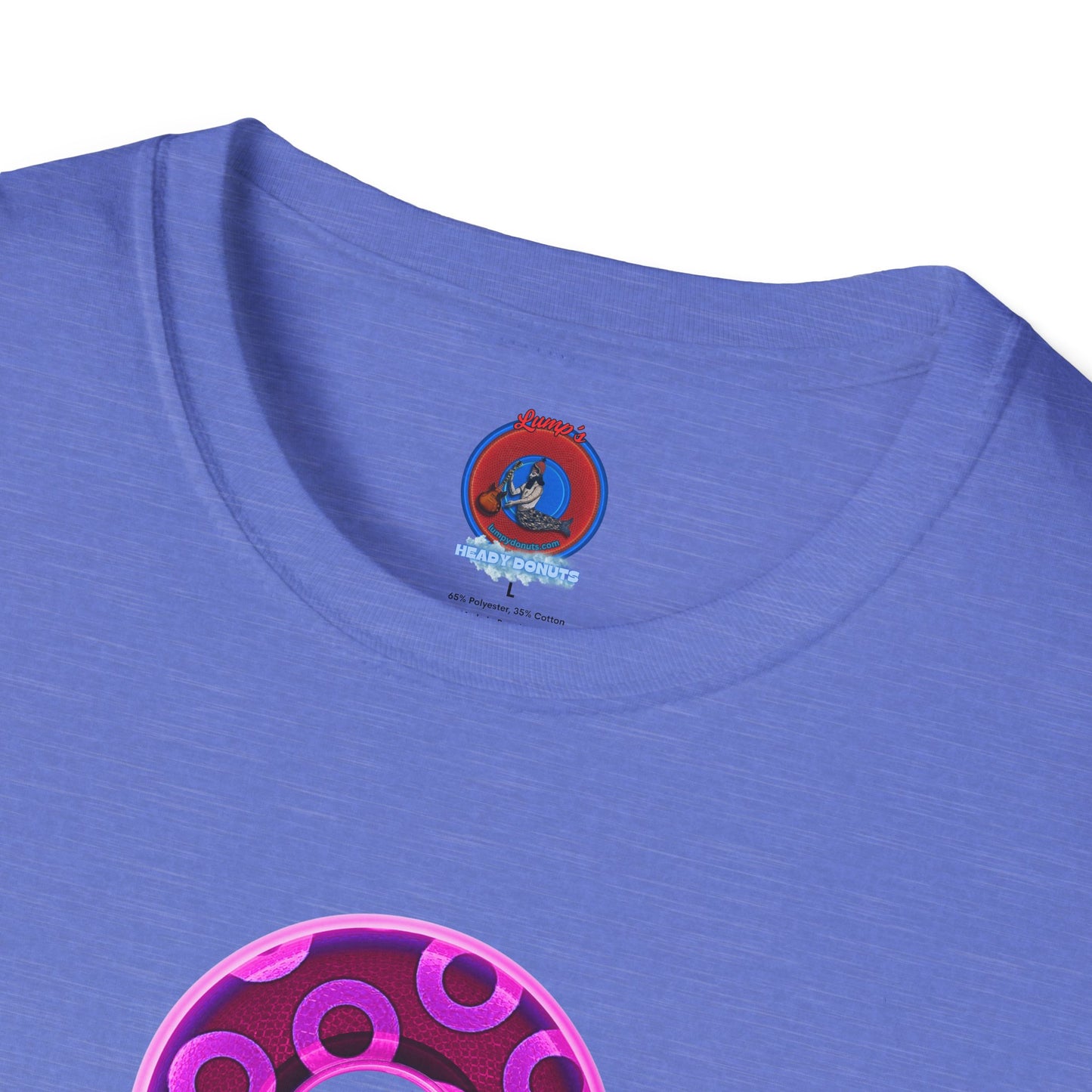 Plain Donuts/Unisex Soft-Style - "Plain Rustic Paradoxical Donuts" - magenta/burgundy donuts