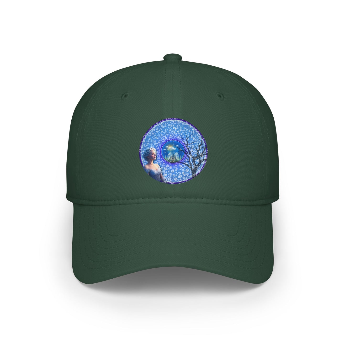 Lumpy Donut Baseball Cap - "The Donut Cap Locked in Glaciers" - blue/purple vivid pic donut donut w/