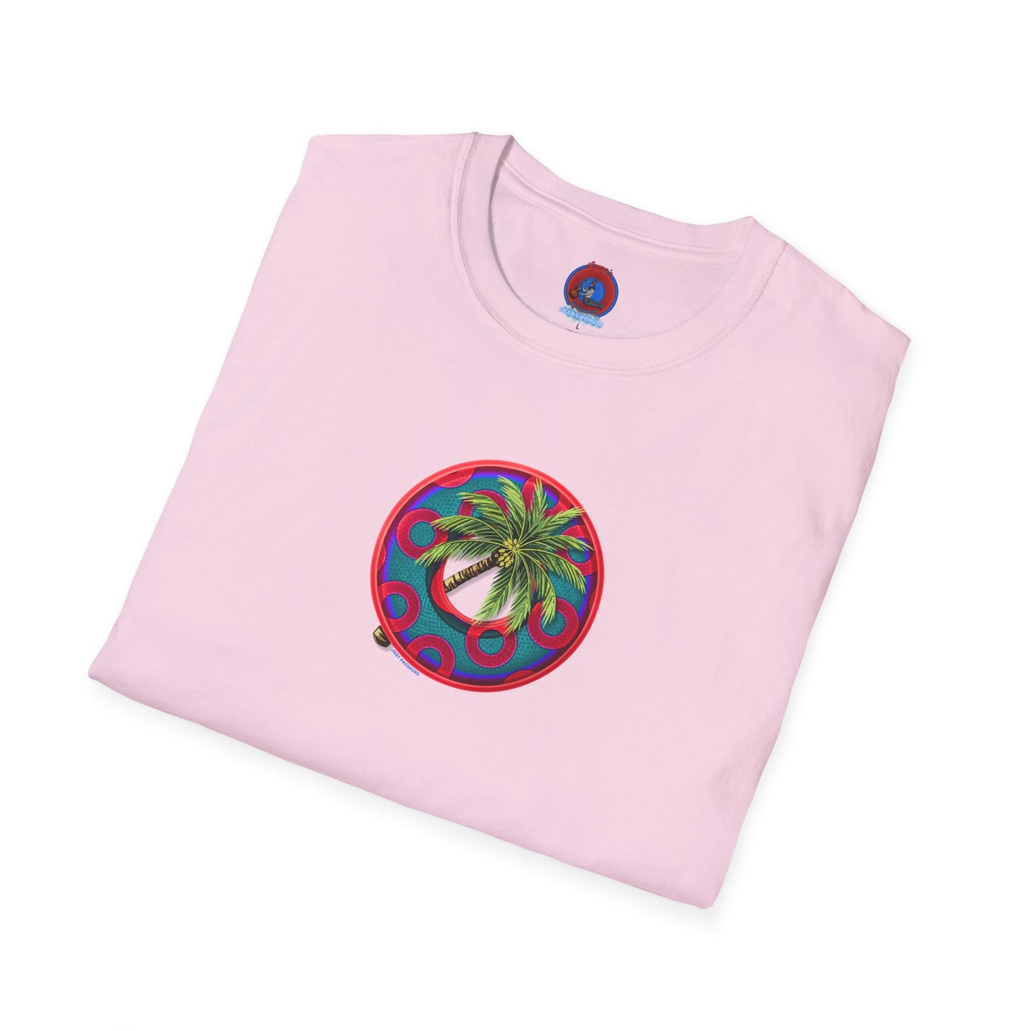 Classic Donut Tee - Unisex Soft-Style - "Jost Phishing" -blue/red rustic paradox donut