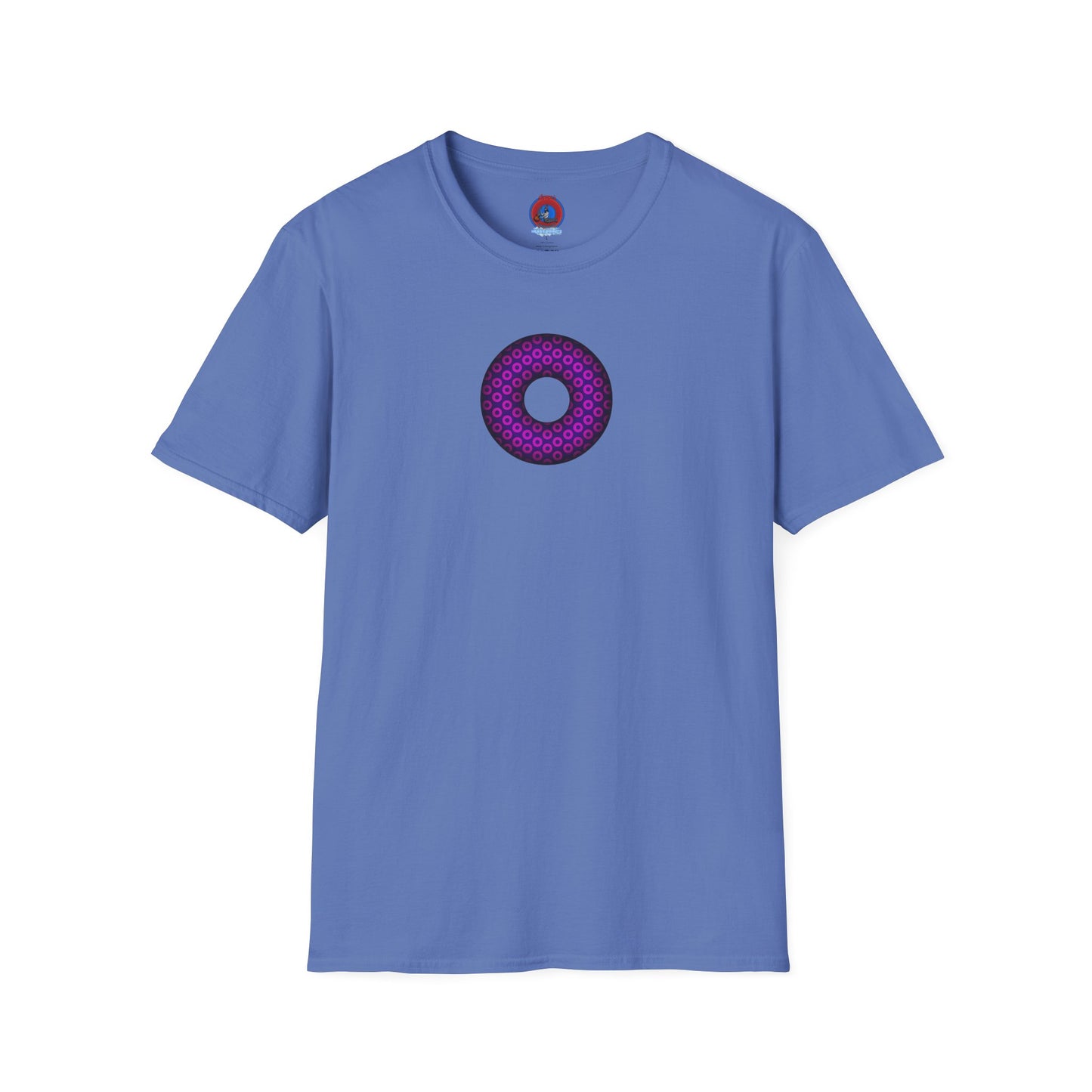Plain Donuts/Unisex Soft-Style - "Plain Paradoxical Grided Donuts" - hot pink/purple donuts