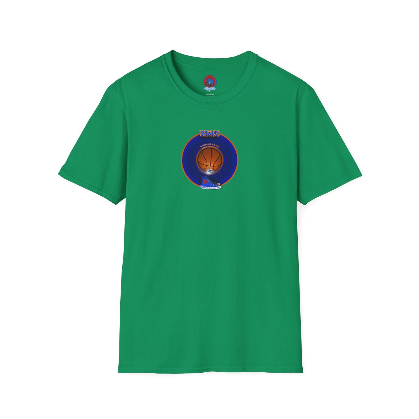 Classic Donut Tee - Unisex Soft-Style - "Diedrich Knickerbocker's Donut" - vivid blue/orange donut - variant 1