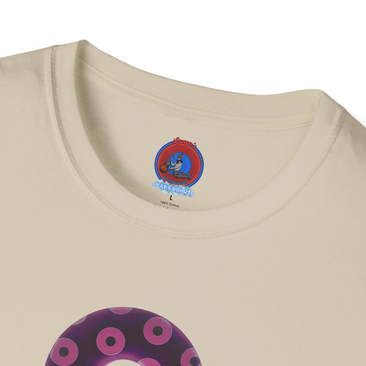 Plain Donuts/Unisex Soft-Style - "Plain Blimpy Paradoxical Donuts" - light magenta/red violet donuts
