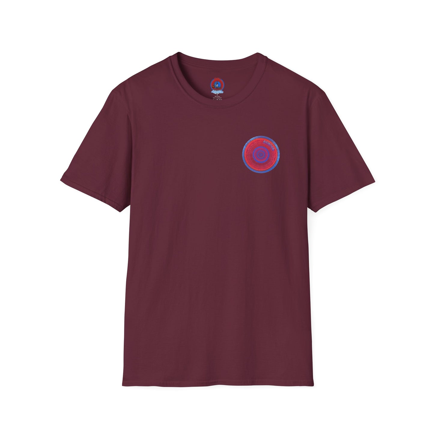 Classic Donut Tee - Unisex Soft-Style - "Tube Donuts" - series 1.0 - red donut/lighter blue bordering