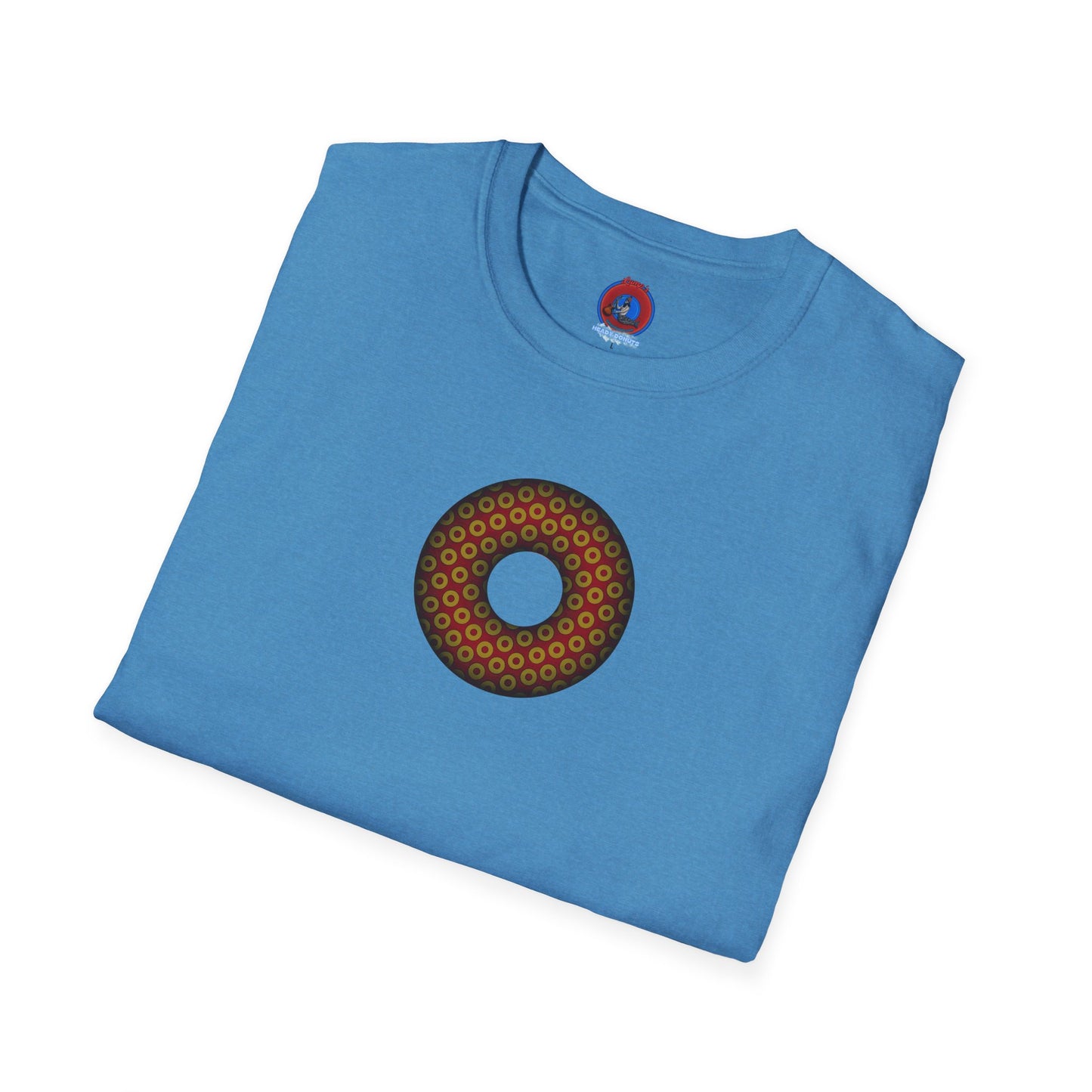 Plain Donuts/Unisex Soft-Style - "Plain Paradoxical Grided Donuts" - gold/burgundy donuts
