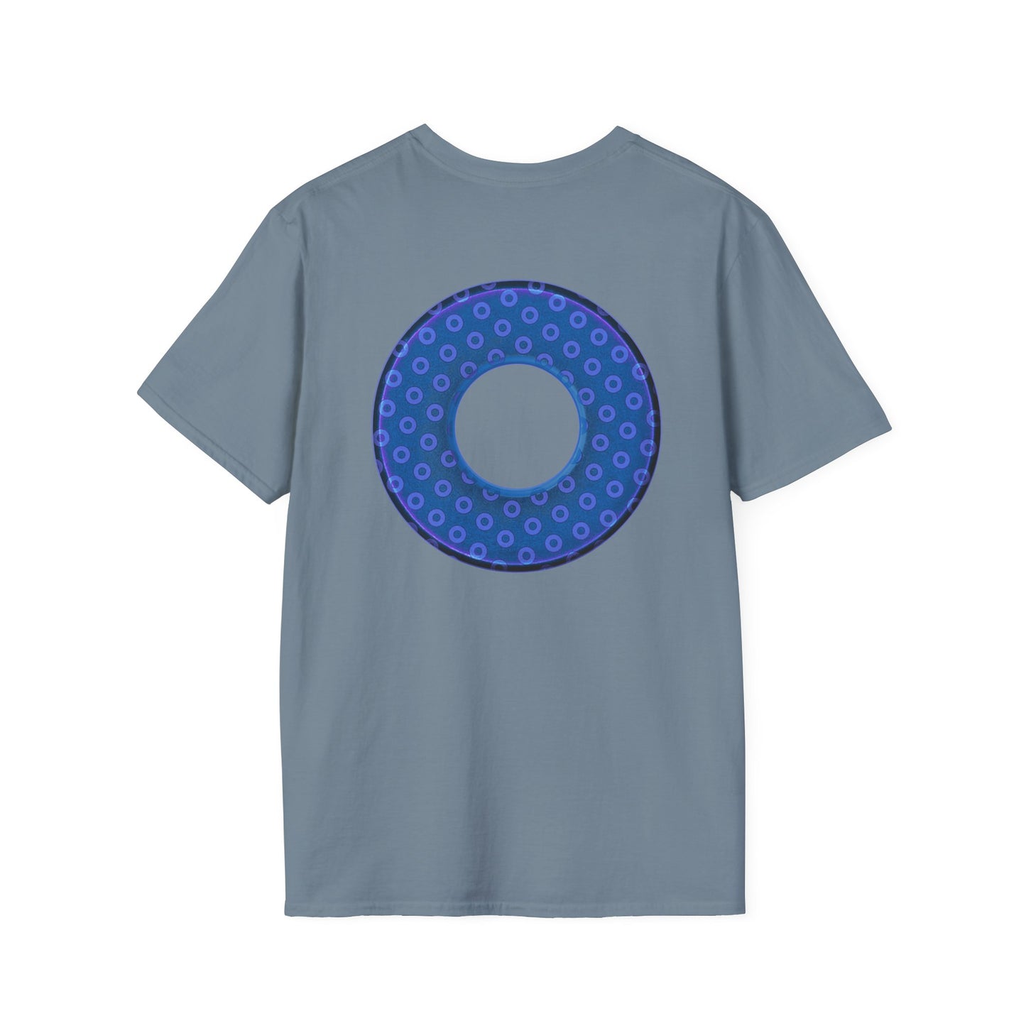 Plain Donuts/Unisex Soft-Style - "Plain Electric Paradoxical Donuts" - light purple/dark blue donuts