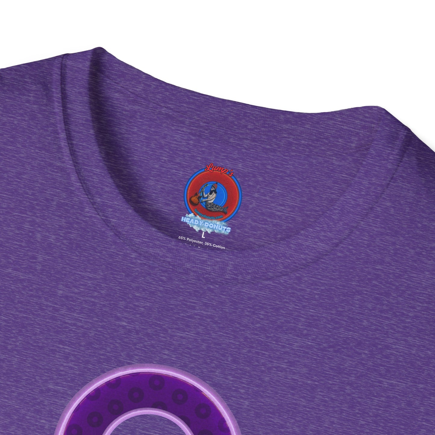 Plain Donuts/Unisex Soft-Style - "Plain Wide Mouthed Paradoxical Donuts" - dark purple/light purple donuts