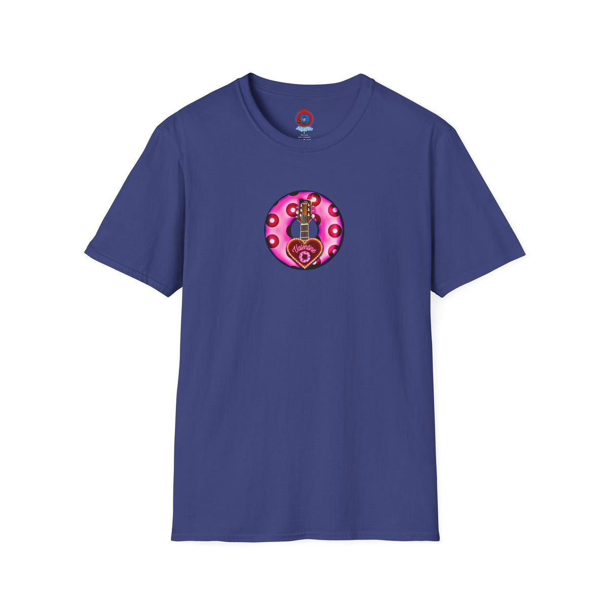Classic Donut Tee - Unisex Soft-Style - "Would You Be My Donut?" - paradoxical bubblegum pink/red donut - variant 2