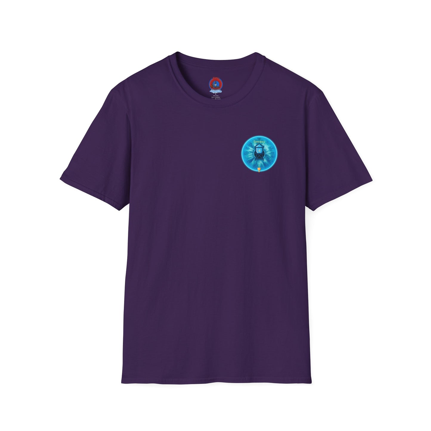 Classic Donut Tee - Unisex Soft-Style - "The Peering Donut of Opacity" - light blue idonut - variant 2
