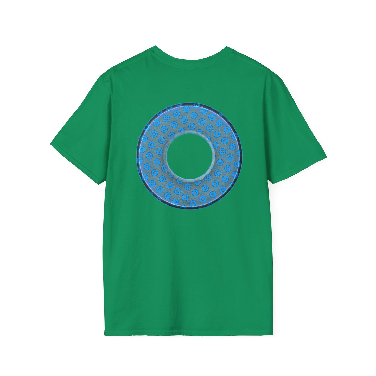 Plain Donuts/Unisex Soft-Style - "Plain Electric Paradoxical Donuts" - light blue/light teal donuts