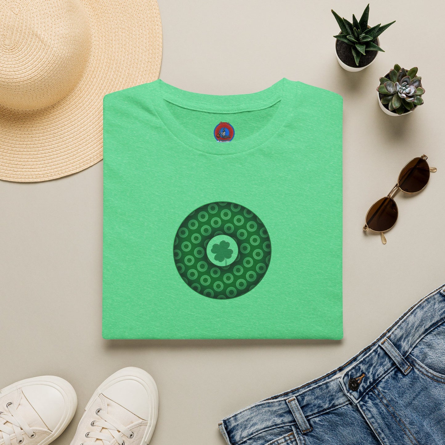 Classic Donut Tee - Unisex Soft-Style - "Patron Saint of Donuts" - St. Patrick's Day Donut - holiday edition - variant 1