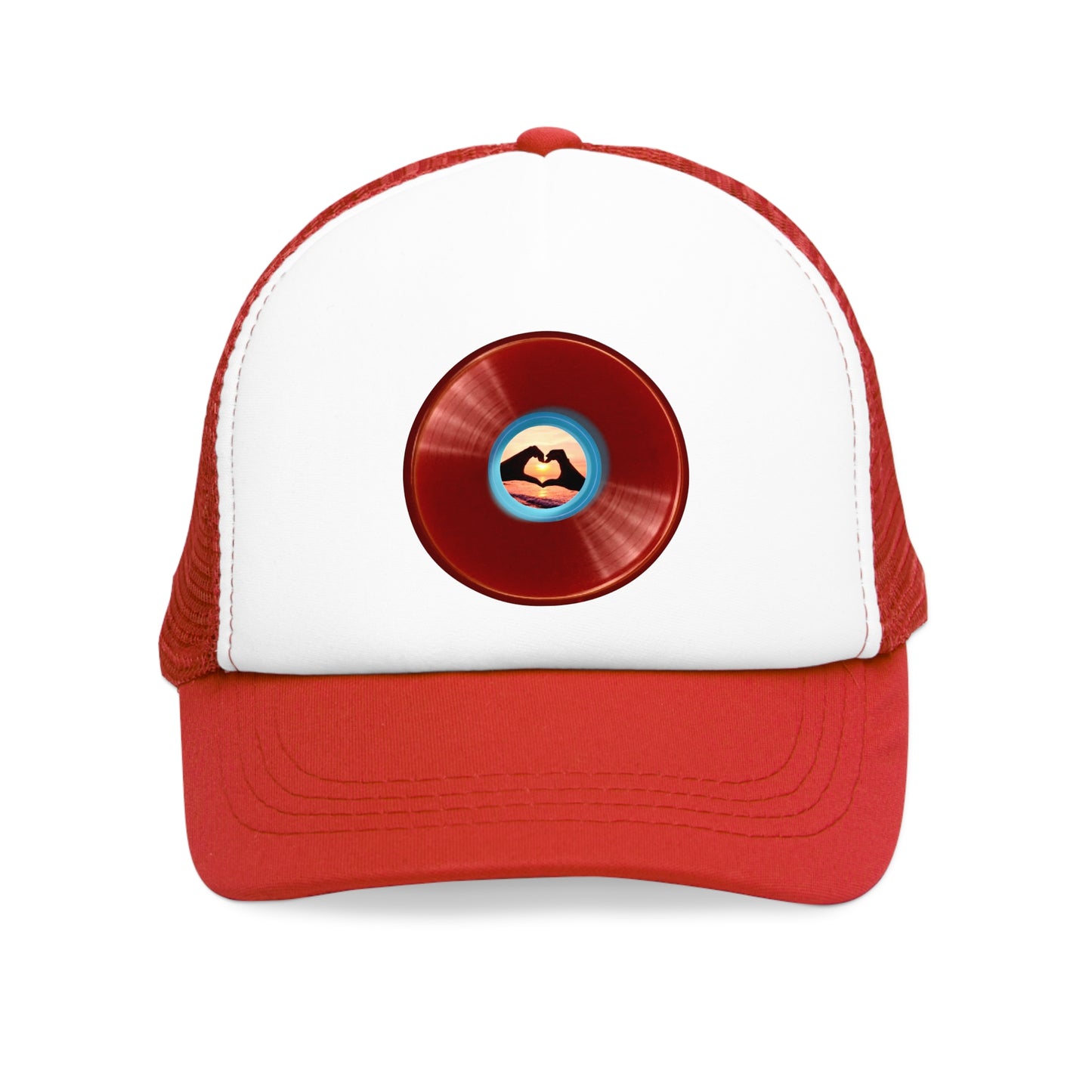 Lumpy Trucker Hat - "Wasted Donuts" - variant 1 - red donut