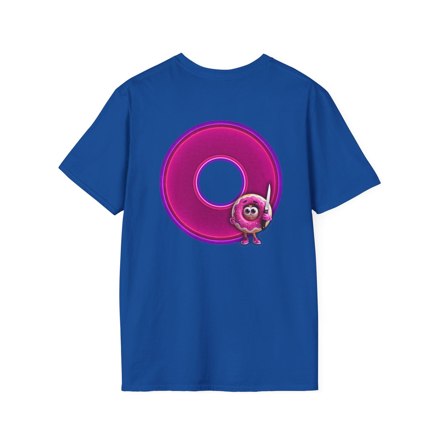 Classic Donut Tee - Unisex Soft-Style - "My Friend the Donut " - series 1.0  - variant 3 - magenta/purple donut