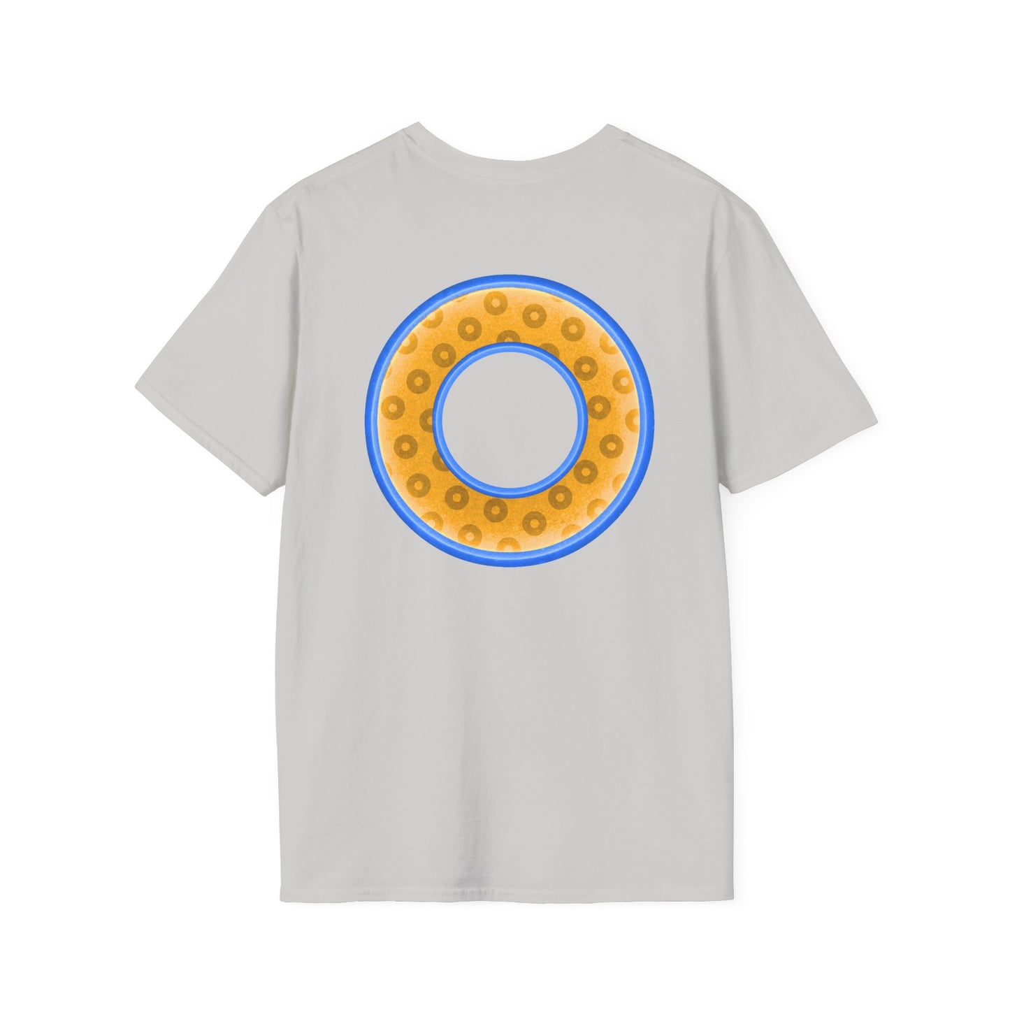 Plain Donuts/Unisex Soft-Style - "Plain Wide Mouthed Paradoxical Donuts" - yellow/light blue donuts