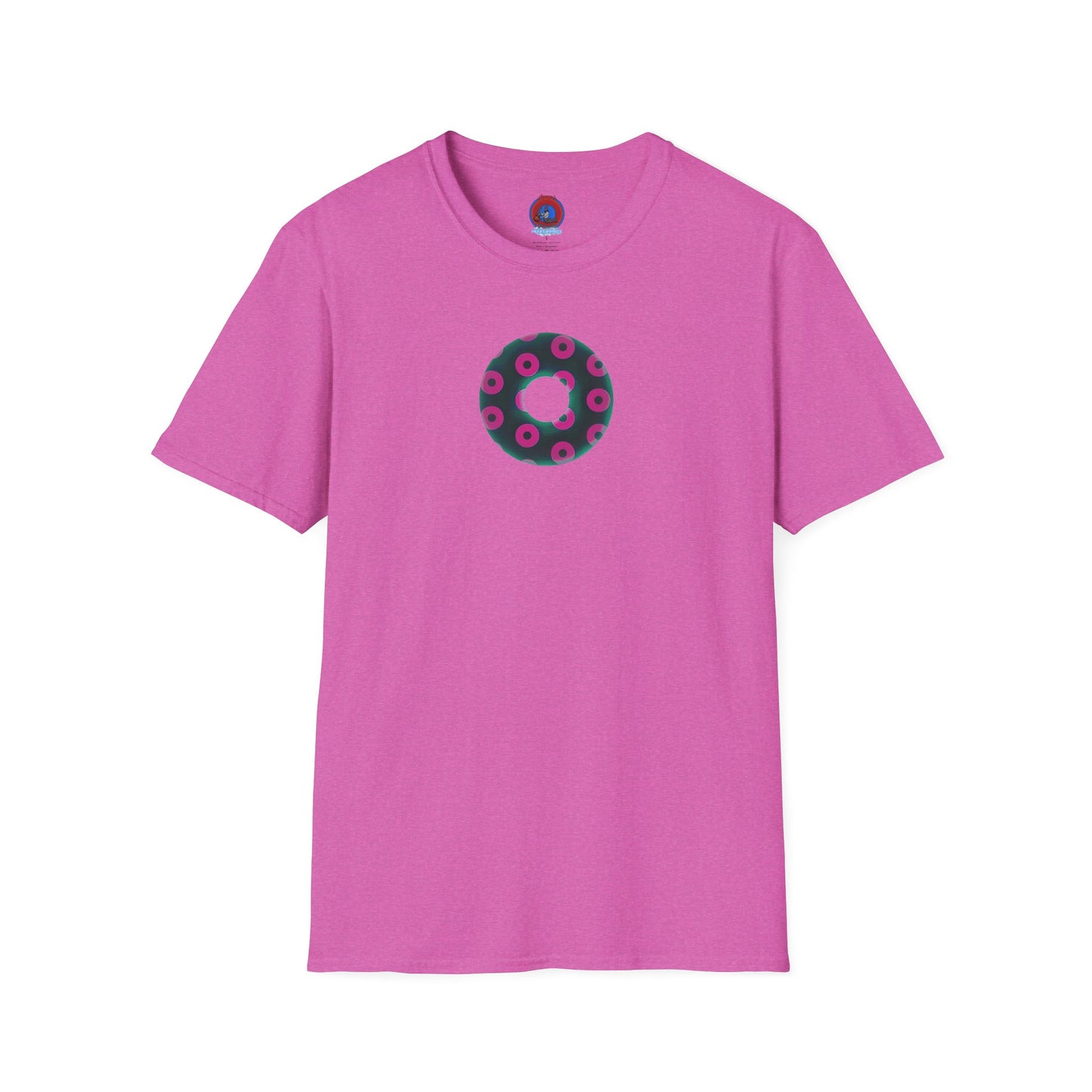 Plain Donuts/Unisex Soft-Style - "Plain Blimpy Paradoxical Donuts" - dark green/magenta donuts