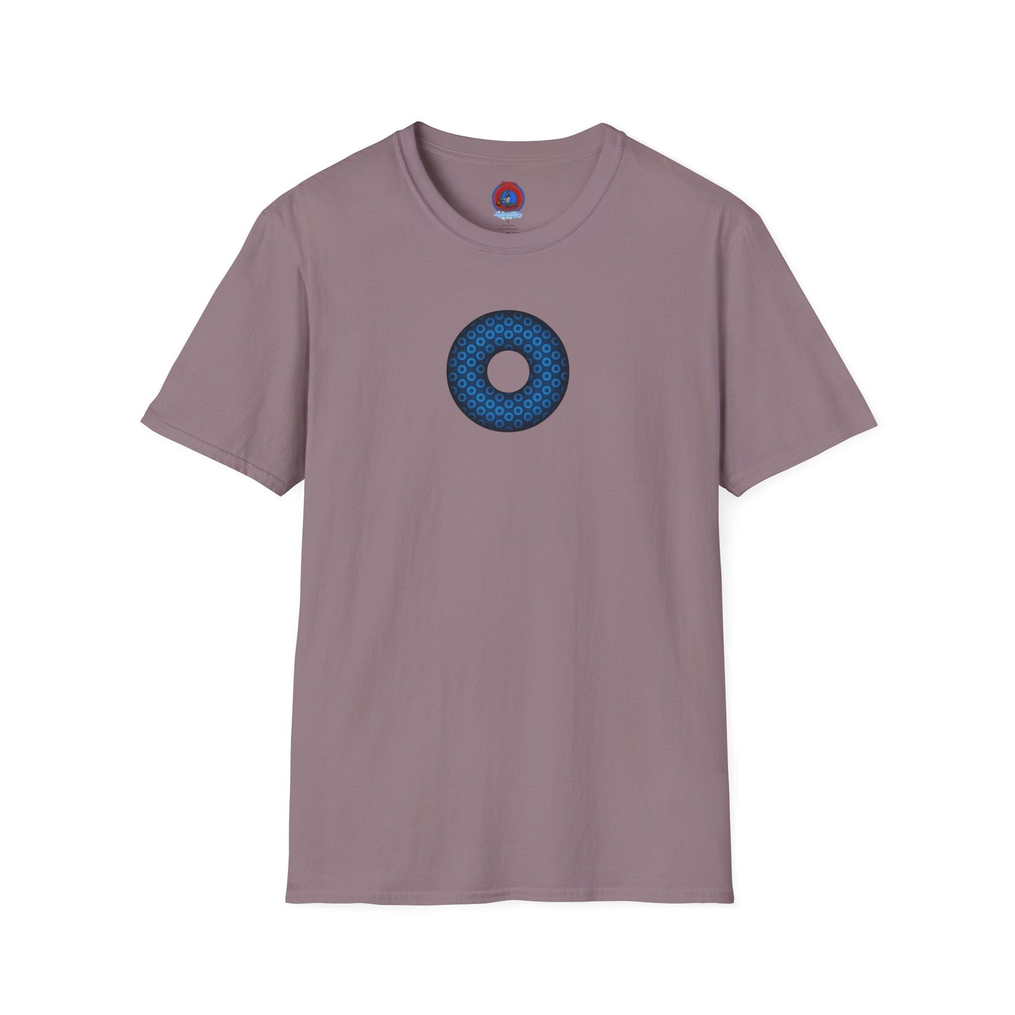 Plain Donuts/Unisex Soft-Style - "Plain Paradoxical Grided Donuts" - light blue/dark blue donuts