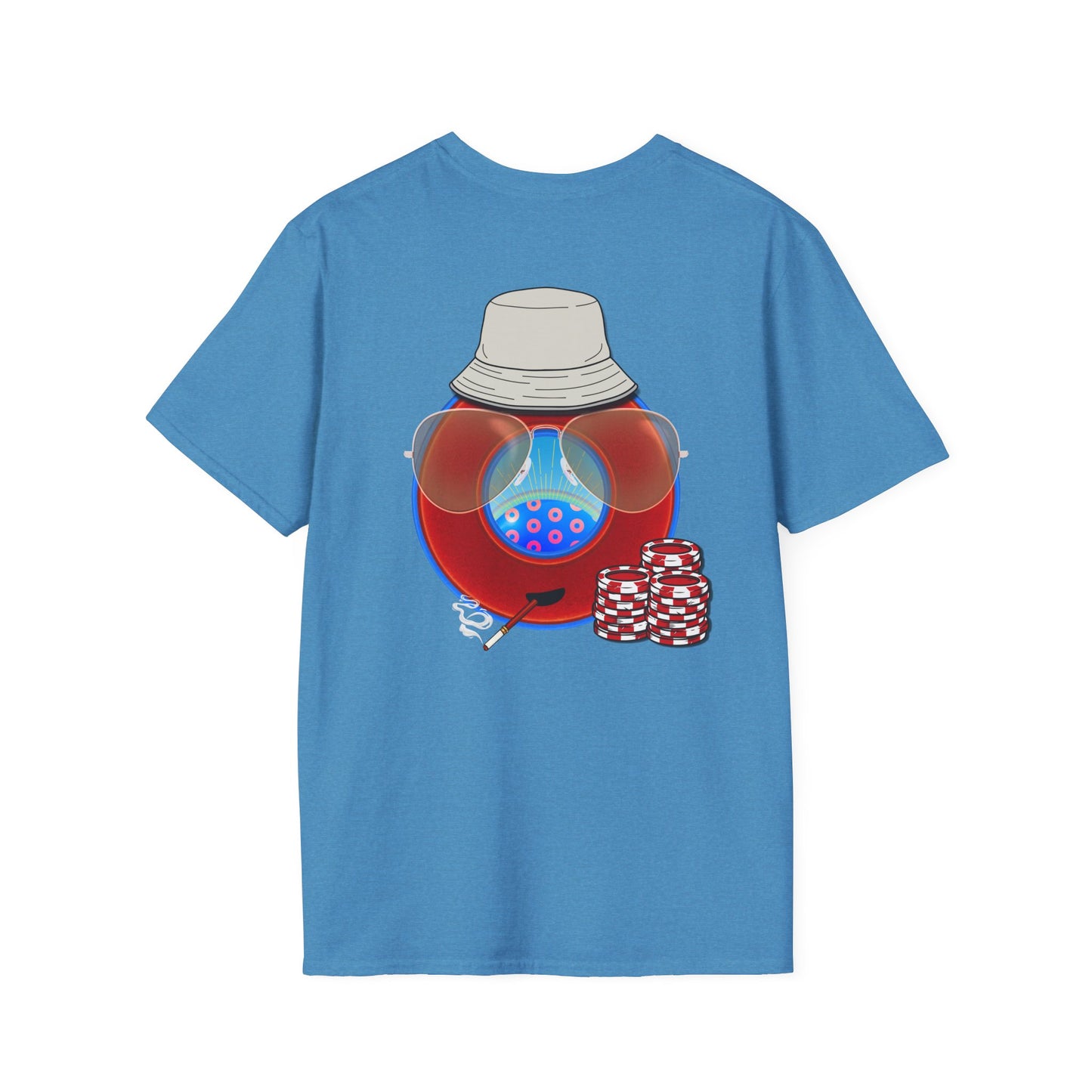 Classic Donut Tee - Unisex Soft-Style - "Gonzo Donut - Fear and Loathing in Gamehendge" - vivid red donut