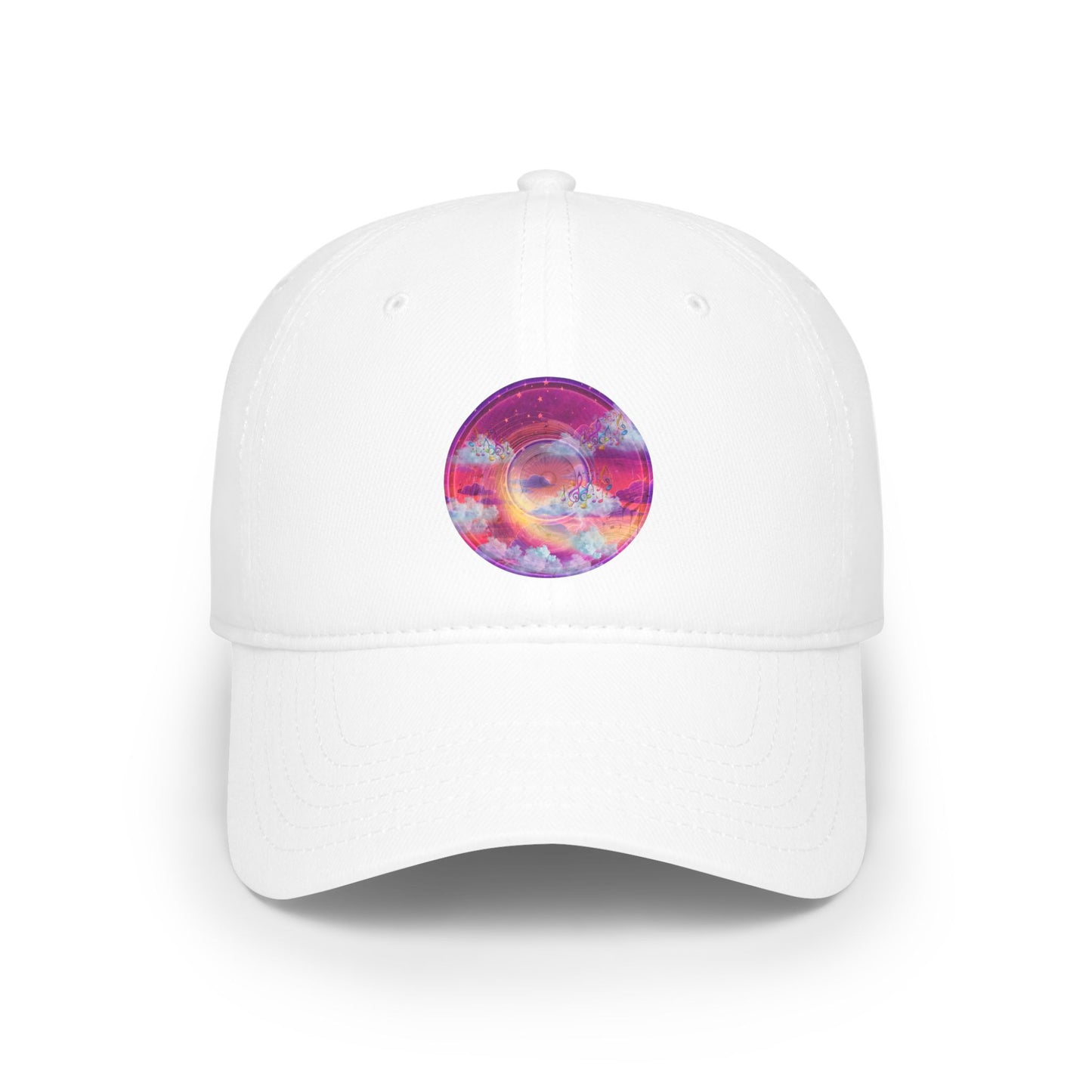 Lumpy Donut Baseball Cap - "Pillow Donuts!" - magenta/purpole donut w/