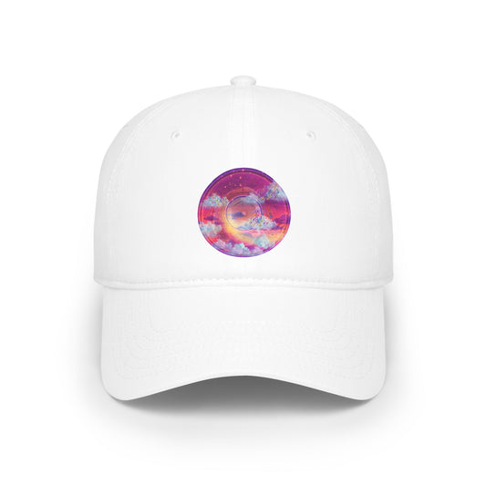 Lumpy Donut Baseball Cap - "Pillow Donuts!" - magenta/purpole donut w/