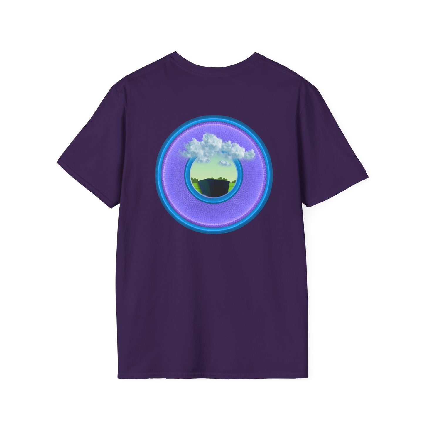 Classic Donut Tee - Unisex Soft-Style - "Got Rhombus?" - series 1.0  - variant 4 - purple/blue donut