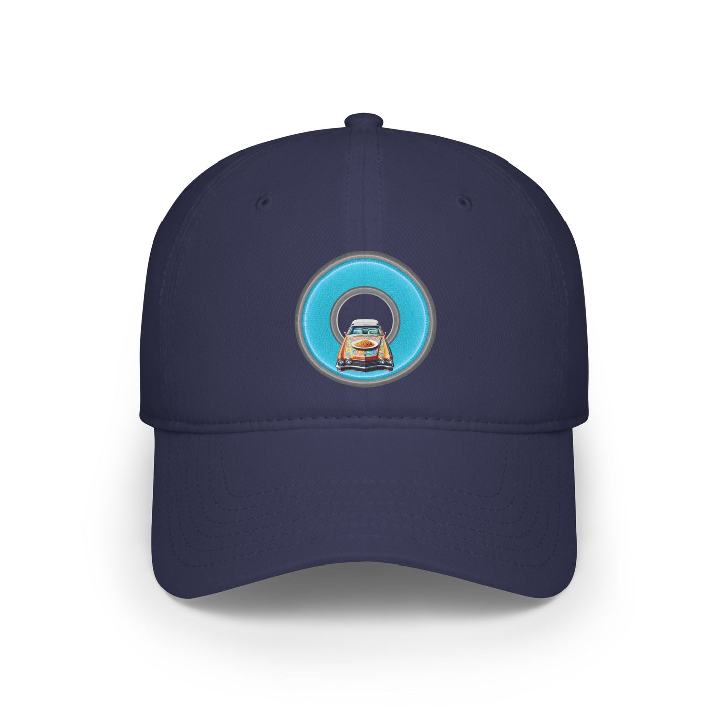 Lumpy Donut Baseball Cap - "Cadillac Rainbow Donut Cap" - variant 2 - light blue donut w/