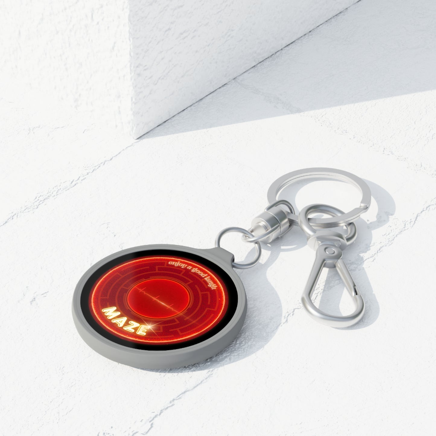 Lumpy Donut Keychain - "The Amazing Donut Keychain" - series 1.0 - variant 1 - red donut