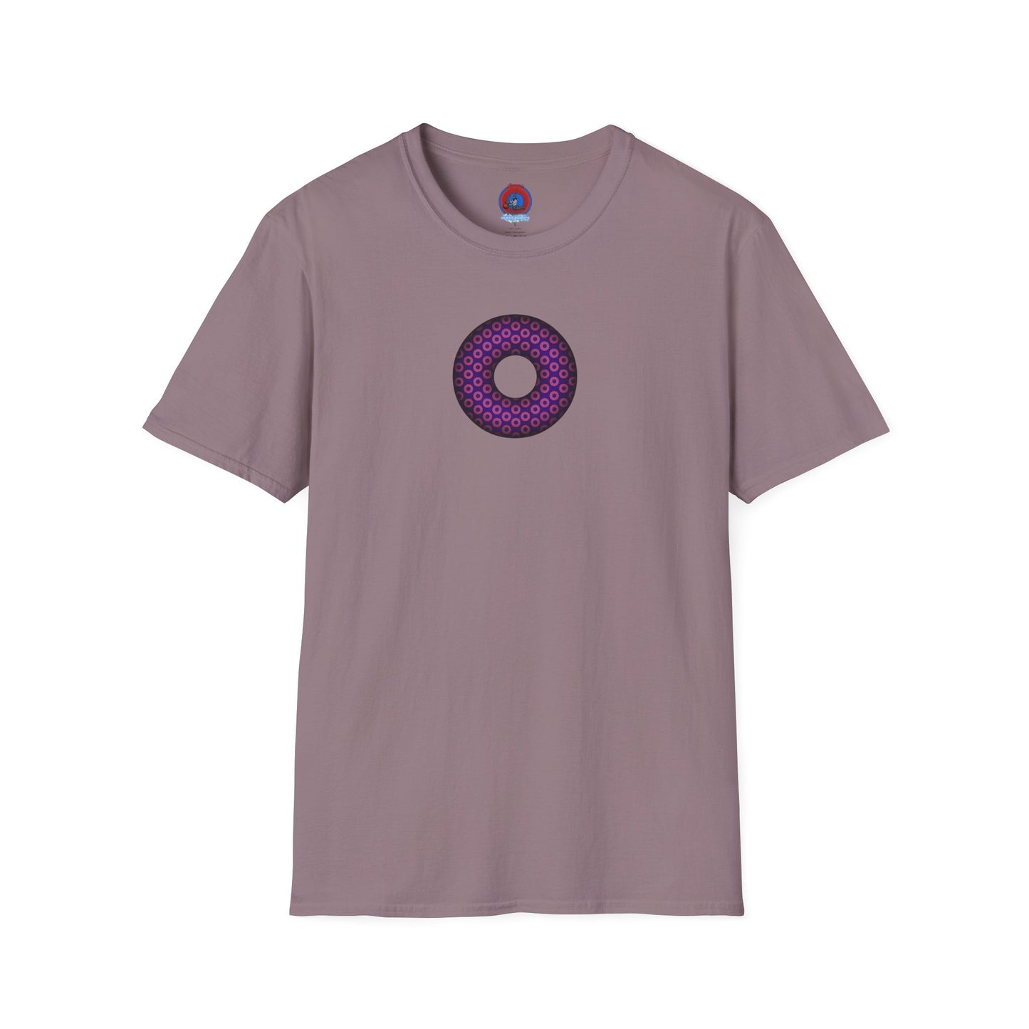 Plain Donuts/Unisex Soft-Style - "Plain Paradoxical Grided Donuts" - magenta/purple donuts